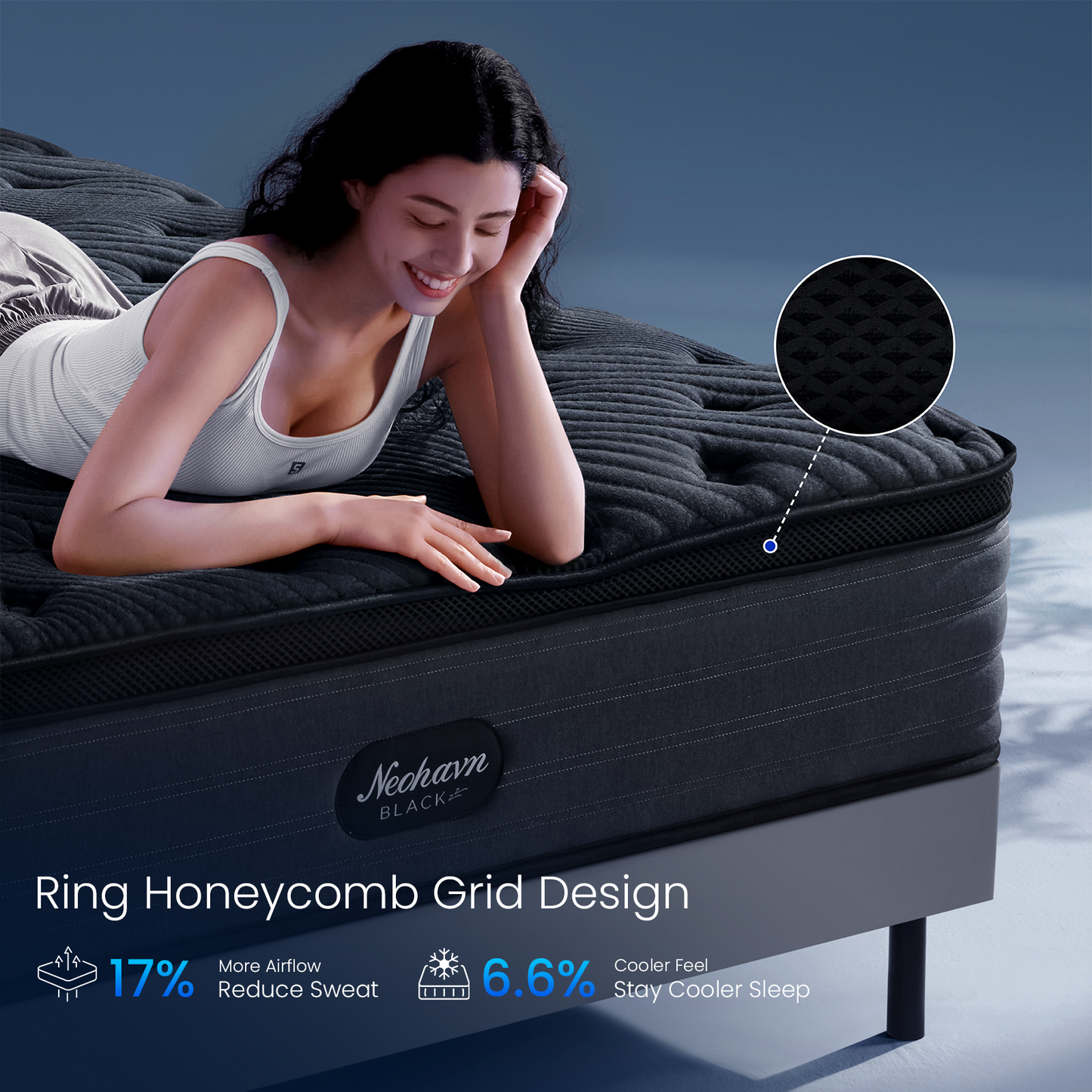 12 Inch Cooling Gel Memory Foam - Medium Firm Hybrid Mattress in a Box, Fiberglass-Free, Soft Knit Cooling Cover, Motion Isolation, CertiPUR-US Certified